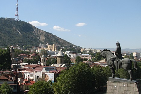 Skats uz Tbilisi vecpilsētu