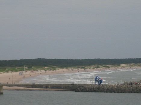 Skats uz Ventspils pludmali