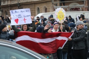 Rīgā norisinājās vairāki protesti pret ierobežojumiem 1