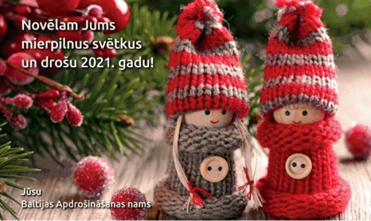 Travelnews.lv redakcijā ienāk Ziemassvētku un Jaungada apsveikumi! Baltijas Apdrošināšanas Nams - Paldies! 296013