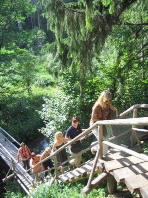Tērvetes dabas parks aizņem 1200 ha lielu teritoriju, trešdaļu no šīs platības aizņem Pasaku pasaule, kurā valda Meža ķēniņš, rūķi, velni un raganas Tērvetes dabas parks aizņem 1200 ha lielu teritoriju, trešdaļu no šīs platības aizņem Pasaku pasaule, kurā valda Meža ķēniņš, rūķi, velni un raganas 16460