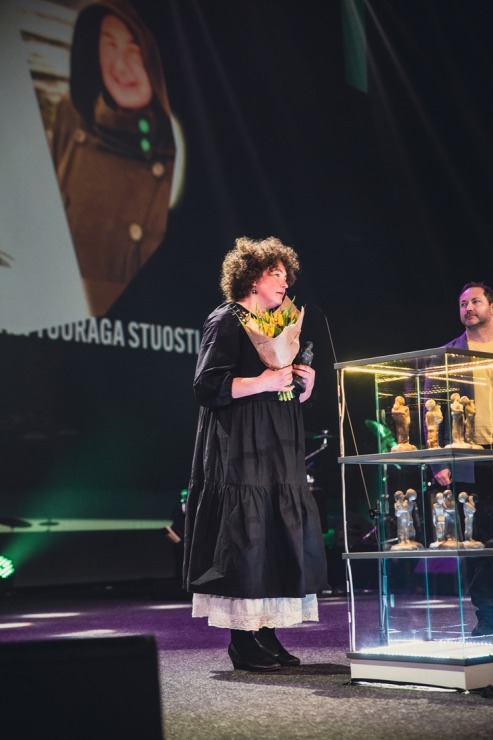 Latgaliešu kultūras gada balva «Boņuks 2021» tiek pasniegta Latgales vēstniecībā «GORS». Foto: Dagnija Bernāne 314615