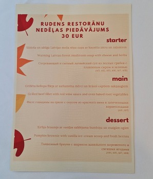 Izbaudām Rīgas Restorānu nedēļas piedāvājumu Pārdaugavas «Riga Islande Hotel» restorānā 11