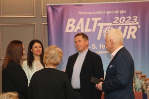 Tūrisma izstādes «Balttour 2023» organizatori rīko preses konferenci Rīgas viesnīcā «Grand Poet Hotel» 12
