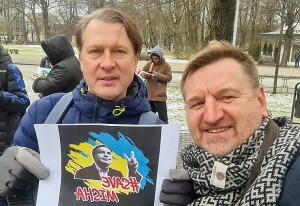 Rīgā notiek atbalsta akcija bijušajam Gruzijas prezidentam Mihaelam Saakašvili 9