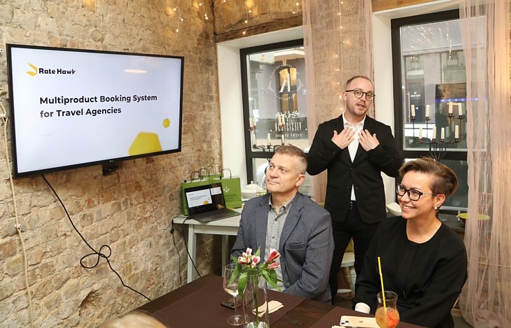 Starptautiskais ceļojumu tehnoloģiju uzņēmums «Rate Hawk» garšīgi satiekas ar Latvijas tūrisma firmām Starptautiskais ceļojumu tehnoloģiju uzņēmums «Rate Hawk» garšīgi satiekas ar Latvijas tūrisma firmām 344341