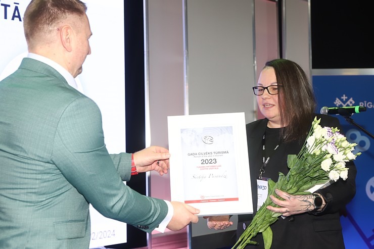 «GADA CILVĒKS TŪRISMĀ 2023» laureāti tiek apbalvoti tūrisma izstādē «Balttour 2024» 349735
