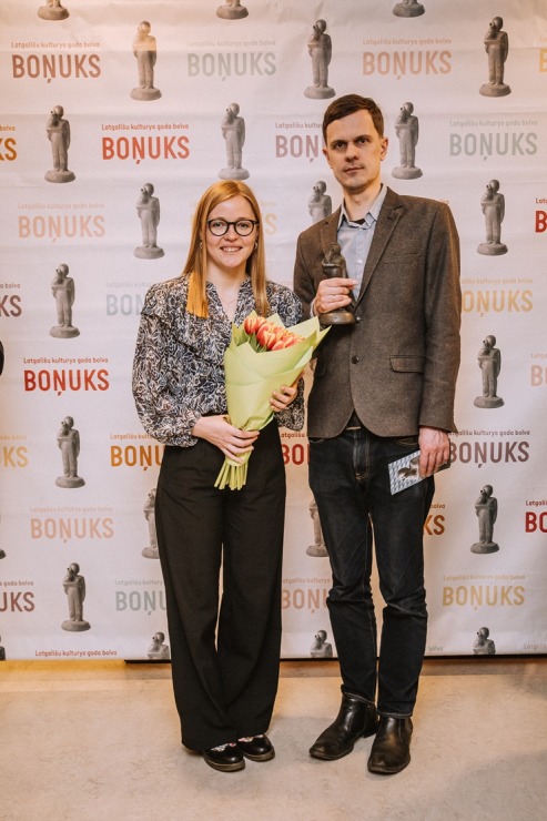 Skati latgaliešu kultūras gada balvas «Boņuks 2023» pasniegšanu. Foto: Dagnija Bernāne / Latgales vēstniecība GORS 350514