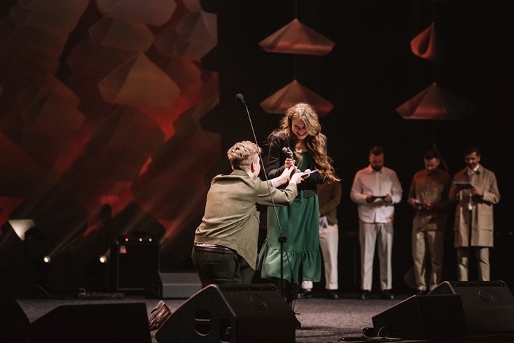 Skati latgaliešu kultūras gada balvas «Boņuks 2023» pasniegšanu. Foto: Dagnija Bernāne / Latgales vēstniecība GORS 350481