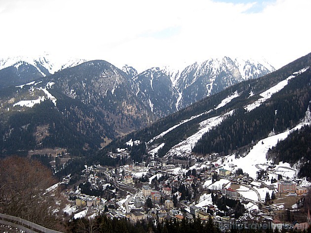 Bad Gasteinas trase no augšas. Lejā Bad Gastein ciemats 31951