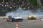 Trasē cīnās Raivo Mužiks ar Nissan Silvia un Rihards Leppiks ar BMW M3 4