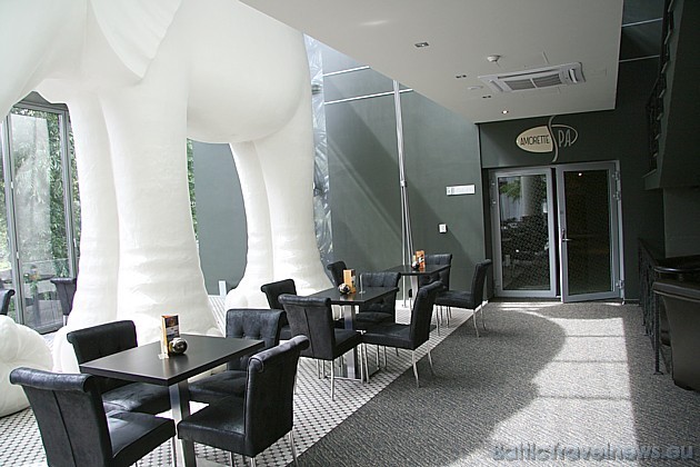 Ienākot viesnīcā, jaunais spa centrs Amorette Spa atrodas lielā ziloņa tuvumā 35019