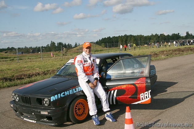 Latvijas drifta čempionāta ceturtā posma uzvarētājs Ervins Ērglis ar BMW 35592