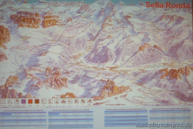 Itālijas slēpošanas kūrorta Sella Ronda plāns