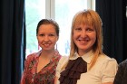 Igaunijas kolēģus atbalsta arī Latvijas Tūrisma Attīstības aģentūras pārstāves (no kreisās) Ramona Kačanova un Maija Poča 12