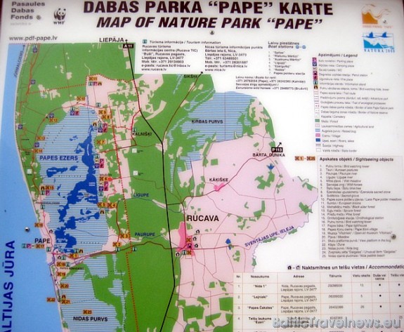 Parka kodolu veido Papes ezers – 12 km2 liels un 0,3 m dziļš piekrastes lagūnveida ezers un Nidas purvs ar tiem pieguļošajām teritorijām