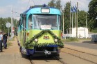 Ar speciālu tramvaju ierodas X Latvijas skolu jaunatnes dziesmu un deju svētku vadība 8