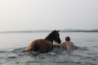 Zirga peldināšana Sīvera ezerā 4
