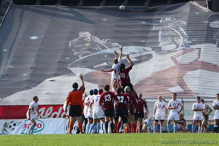 Pasākumā piedalījās gan tie regbija klubi, kas šobrīd ir aktīvi sporta dzīvē, gan arī tie, kas no sporta aizgājuši
Foto: Juris Ķilkuts/www.fotoatelje 48413