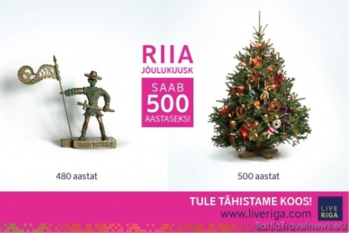 Ārzemju tūristi ir aicināti Rīgā, lai kopīgi atzīmētu pirmās rotātās Ziemassvētku eglītes pasaulē piecsimtgadi 49986