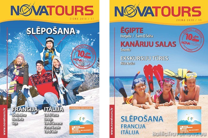 Vairāk informācijas par tūroperatora Novatours ziemas sezonas piedāvājumiem skatiet: www.novatours.lv 50250