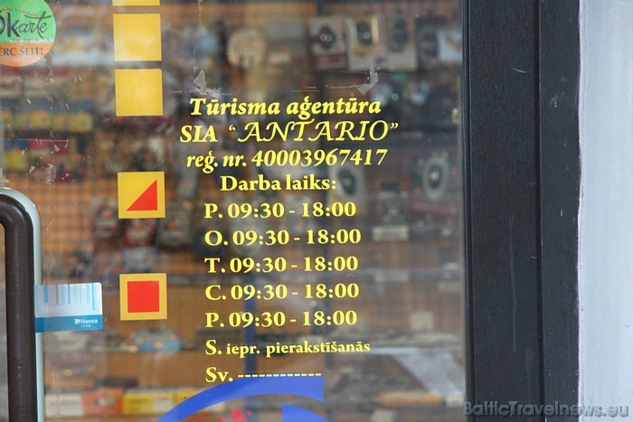 Tūrisma aģentūra Antario darbdienās strādā no 09:15-18:00, bet sestdienās - pēc iepriekšēja pieraksta Tūrisma aģentūra Antario darbdienās strādā no 09:15-18:00, bet sestdienās - pēc iepriekšēja pieraksta 52260