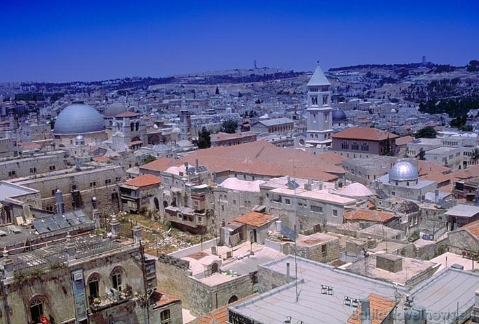 Panorāmas skats uz svēto pilsētu - Jeruzalemi
Foto: www.goisrael.com 53154