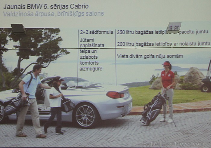 BMW 6.sērijas Cabrio (BMW 650i) prezentācija 14.03.2011 izstāžu zālē «Arsenāls» Vairāk informācijas - BM Auto vai WESS Select BMW 6.sērijas Cabrio (BMW 650i) prezentācija 14.03.2011 izstāžu zālē «Arsenāls» Vairāk informācijas - BM Auto vai WESS Select 57036