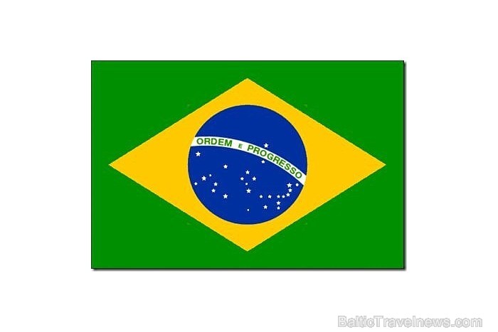 5. vietu ieņem Brazīlija. Apli šķērso lente ar valsts moto uzrakstu. Zaļā krāsa simbolizē Amazones mežus un zeltenā - zelta rezerves 57702