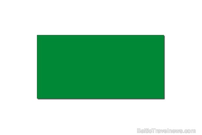 1. vietu ieņem Lībija. Pašlaik pasaulē vienīgais karogs, kurš sastāv tikai no vienas krāsas. Zaļā krāsa simbolizē islāmu un valsts reliģiju 57705