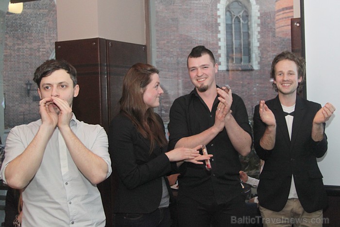 Nominācijas «2010.gada labākais barista» pretendenti - Raivis Vaitekūns, Evita Krustiņa, Matīss Klavinius, Aigars Celms un Kristīne Ondrupe (nav bildē 57725