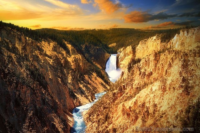 Yellowstone falls atrodas ASV
Foto:  Dominic Kamp 58148