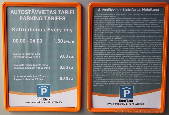 Otrkārt, SIA «EuroPark Latvia» pakalpojumu noteikumi viesnīcas Radisson Blu Elizabete viesiem ir tikai latviešu valodā, lai gan liela daļa viesnīcas c 60657
