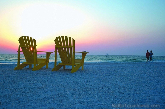 Saulainā Florida, kur saule spīd 300 dienas gadā, spēj apburt ikvienu. Foto: www.visitclearwaterflorida.com 83057
