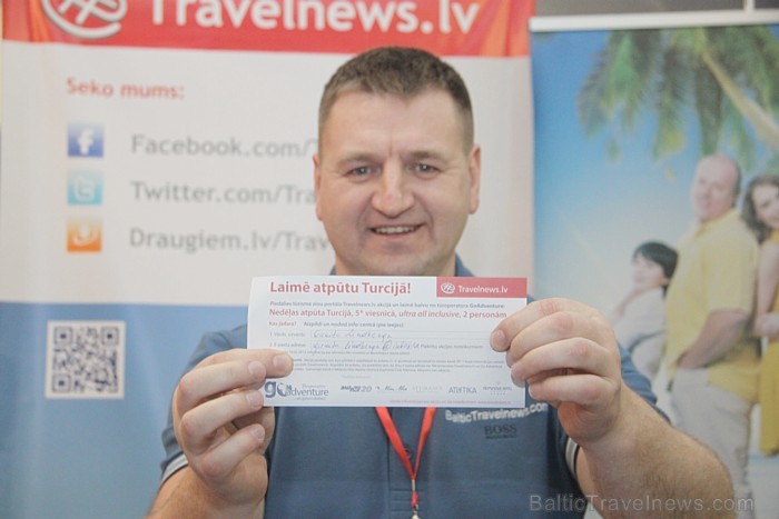 BalticTravelnews.com konkursa galvenās balvas (7 dienas Turcijas 5 zvaigžņu viesnīcā) izloze, ko piedāvāja starptautiskais tūroperators GoAdventure. F 88508
