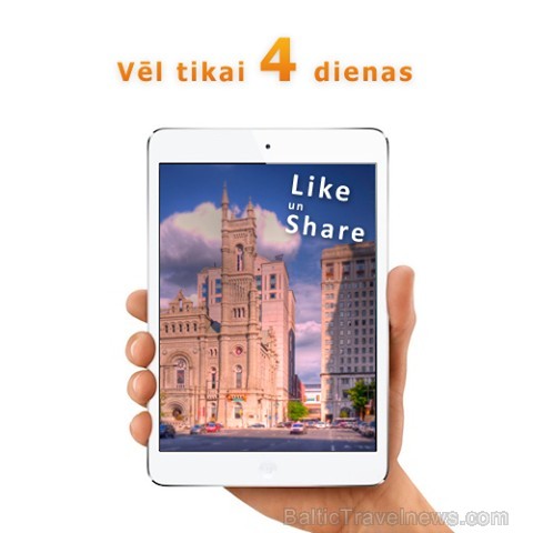 Piedalies Baltijas apdrošināšanas nama un Travelnews.lv sociālo tīklu akcijā, kurā 1. jūlijā tiks izlozēta populārā ceļojuma manta iPad Mini - www.Fb. 97451