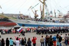 Starptautiskās burukuģu un jahtu regates The Tall Ships Races 2013 dalībnieki pirms došanās uz Rīgu ieradās Ventspilī, kur tos varēja apskatīt Ostas i 97