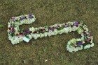 Līvānu pilsētas svētku ietvaros iedzīvotāji izveidojuši krāsainus ornamentus no ziediem. Foto: www.livani.lv 11