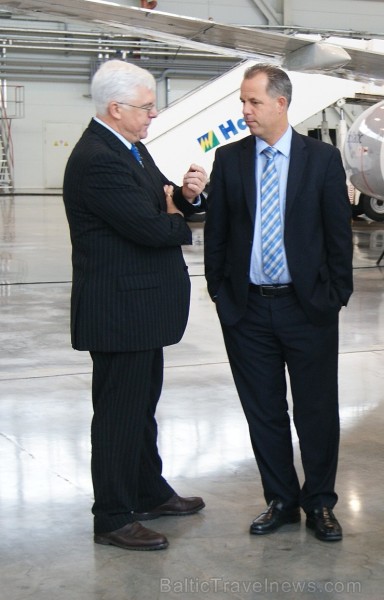 airBaltic izpilddirektors Martins Gauss (Martin Gauss) un Latvijas Olimpiskās komitejas prezidents Aldons Vrubļevskis 108269