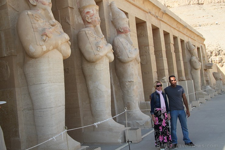 Travelnews.lv apmeklē valdnieces Hatšepsutas templi Luksorā. Vairāk informācijas par ceļojumiem uz Ēģipti - www.GoAdventure.lv 109710