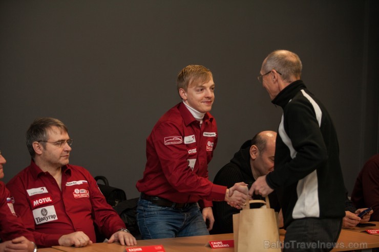 15.12.2013 sacīkšu trases Biķernieki administrācijas ēkā notika Russo Baltic Racing Team komandas prezentācija vēsturiskajam rallijam Monte Carlo Hist 111129