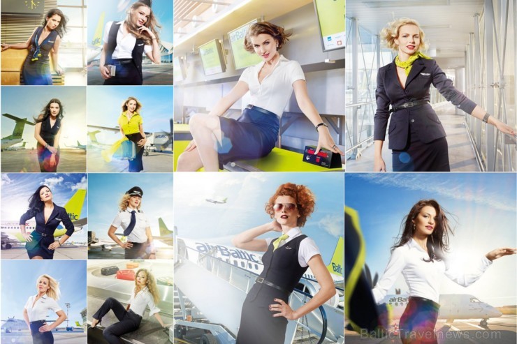 airBaltic prezentē 2014. gada kalendāru, kura atvērumos redzamas aviokompānijas darbinieces. Foto: Gatis Rozenfelds airBaltic prezentē 2014. gada kalendāru, kura atvērumos redzamas aviokompānijas darbinieces. Foto: Gatis Rozenfelds 111987