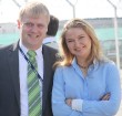 Čartera lidsabiedrība «Alpha Express Airlines» virszemes apkalpošanas vadītājs Eligijus Jentkus un Irina Krjupanko 12