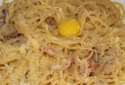 Spagetti olu - bekona mērcē ar Parmas sieru 9