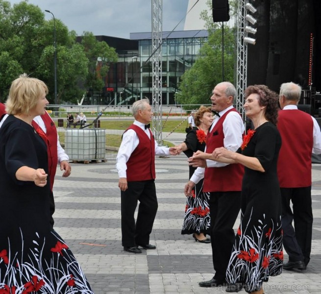 Rēzeknē 13.jūlijā bija pulcējušies 17 senioru deju kolektīvi no Latgales, Vidzemes un Kurzemes, kuri izdejoja savas dvēseles stīgas Latgales senioru d 128215