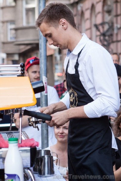 Pie Innocent Cafe (Blaumaņu ielā 34, Rīga) norisinājušās pirmās «Cappuccino cīņas 2014», ko rīkoja Innocent Cafe kolektīvs 129208
