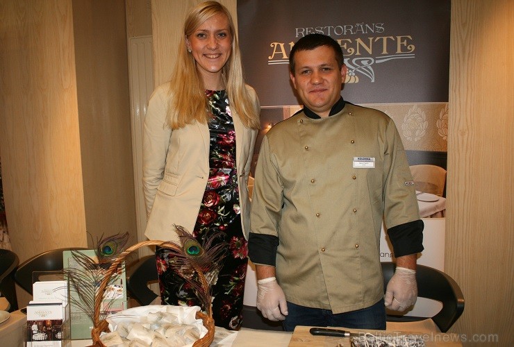 Kolonna Hotels Group pārdošanas speciāliste Anta Bute un restorāna Ambiente šefpavārs Māris Pastars Kolonna Hotels Group pārdošanas speciāliste Anta Bute un restorāna Ambiente šefpavārs Māris Pastars 134610
