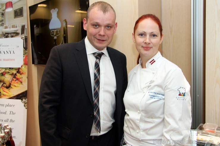 Viesnīcas Avalon Hotel direktors Dmitrijs Smetaņins un restorāna Elements šefpavāre Svetlana Riškova Viesnīcas Avalon Hotel direktors Dmitrijs Smetaņins un restorāna Elements šefpavāre Svetlana Riškova 134637