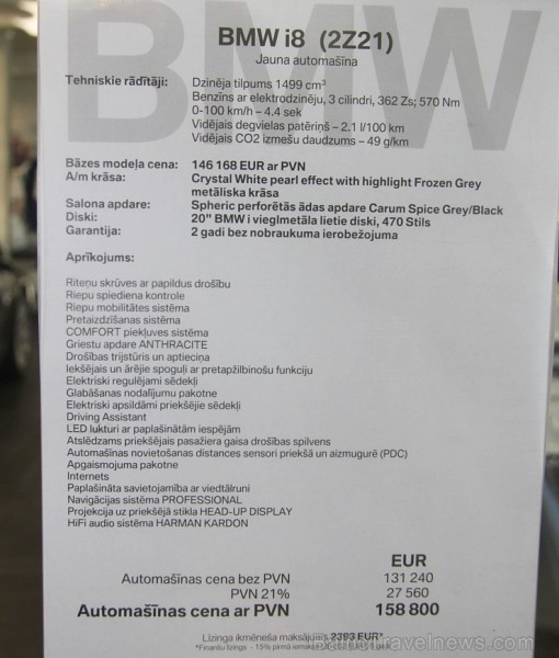 Jaunais elektro sporta automobilis BMW i8 ir ienācis Latvijā un jau pārdots 139806
