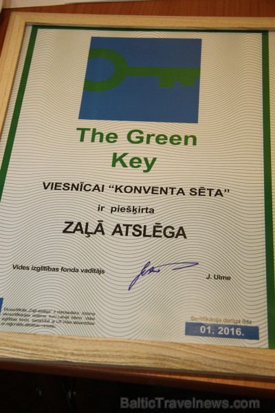 Latvijas viesnīcas un pirmais kempings iegūst un atjauno «Zaļās atslēgas» sertifikātu 141541
